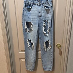 BDG very distressed high rise Mom Jeans